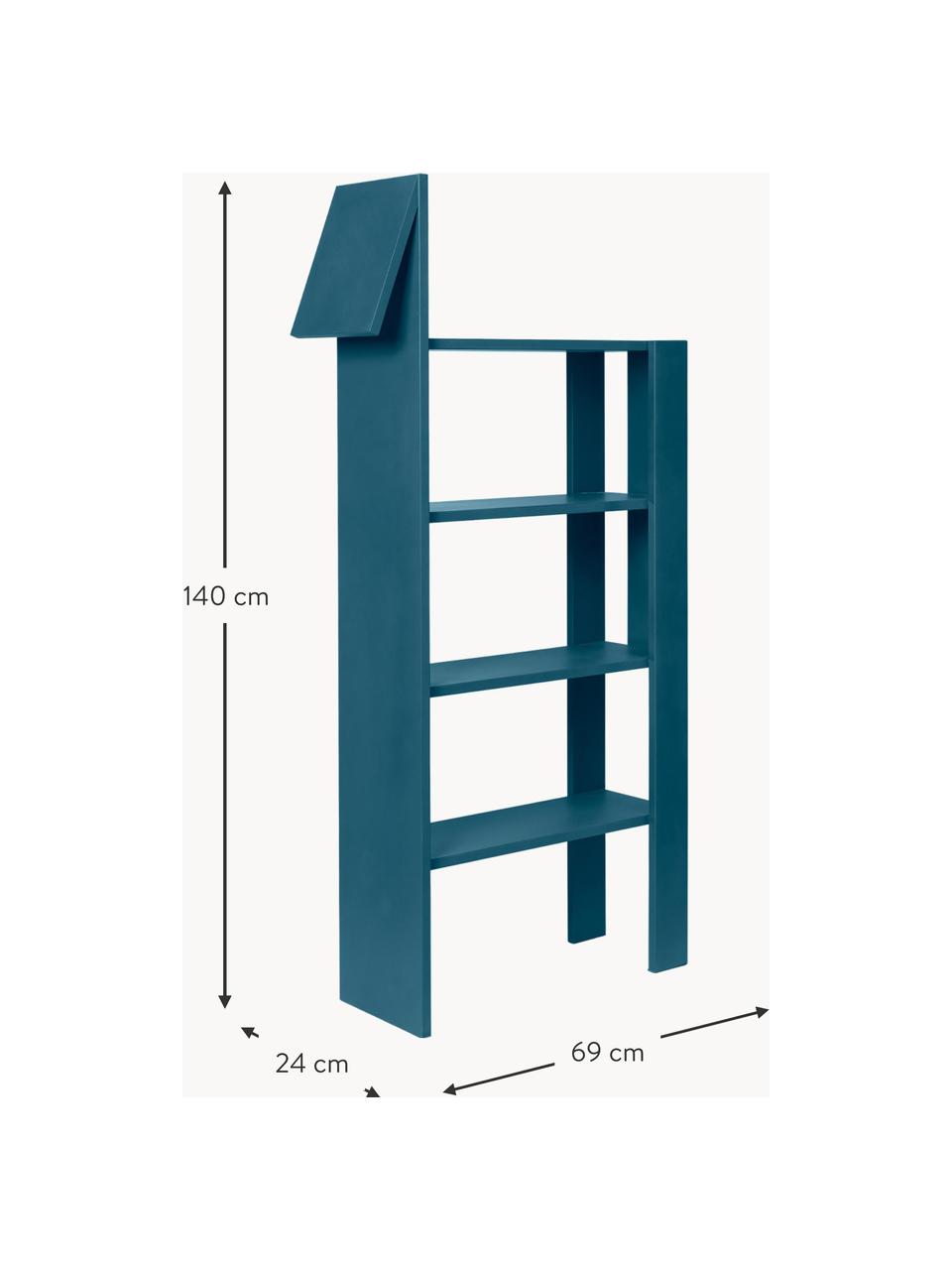 Scaffale in legno Giraffe, Pannello di fibra a media densità (MDF) laccato

Questo prodotto è realizzato con legno di provenienza sostenibile e certificato FSC®., Grigio-blu, Larg. 69 x Alt. 140 cm