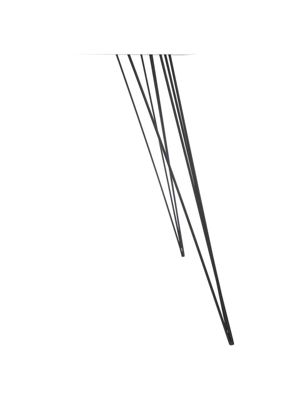 Kleiner Esstisch Wolcott mit Metall-Beinen, Platte: Mitteldichte Holzfaserpla, Füße: Eisen, lackiert, Weiß, B 80 x T 80 cm