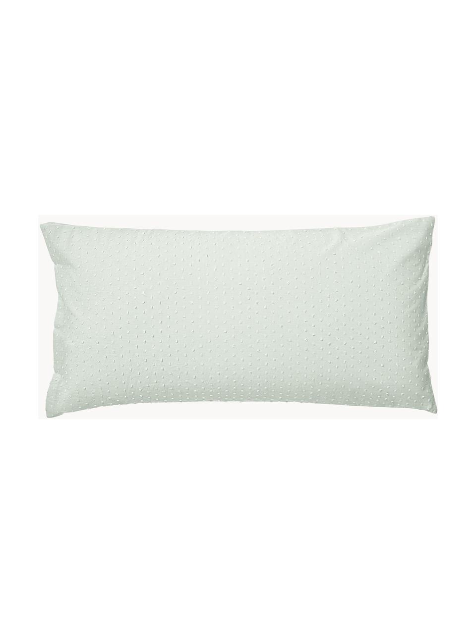 Fundas de almohada de plumetti Aloide, 2% ., Verde salvia, An 40 x L 80 cm