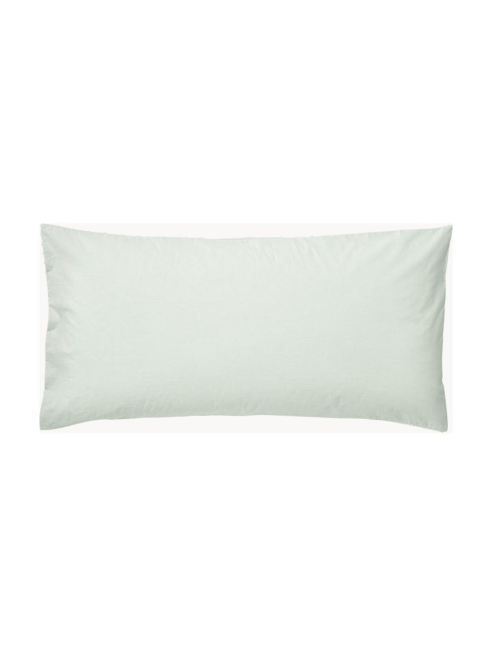 Fundas de almohada de plumetti Aloide, 2% ., Verde salvia, An 40 x L 80 cm