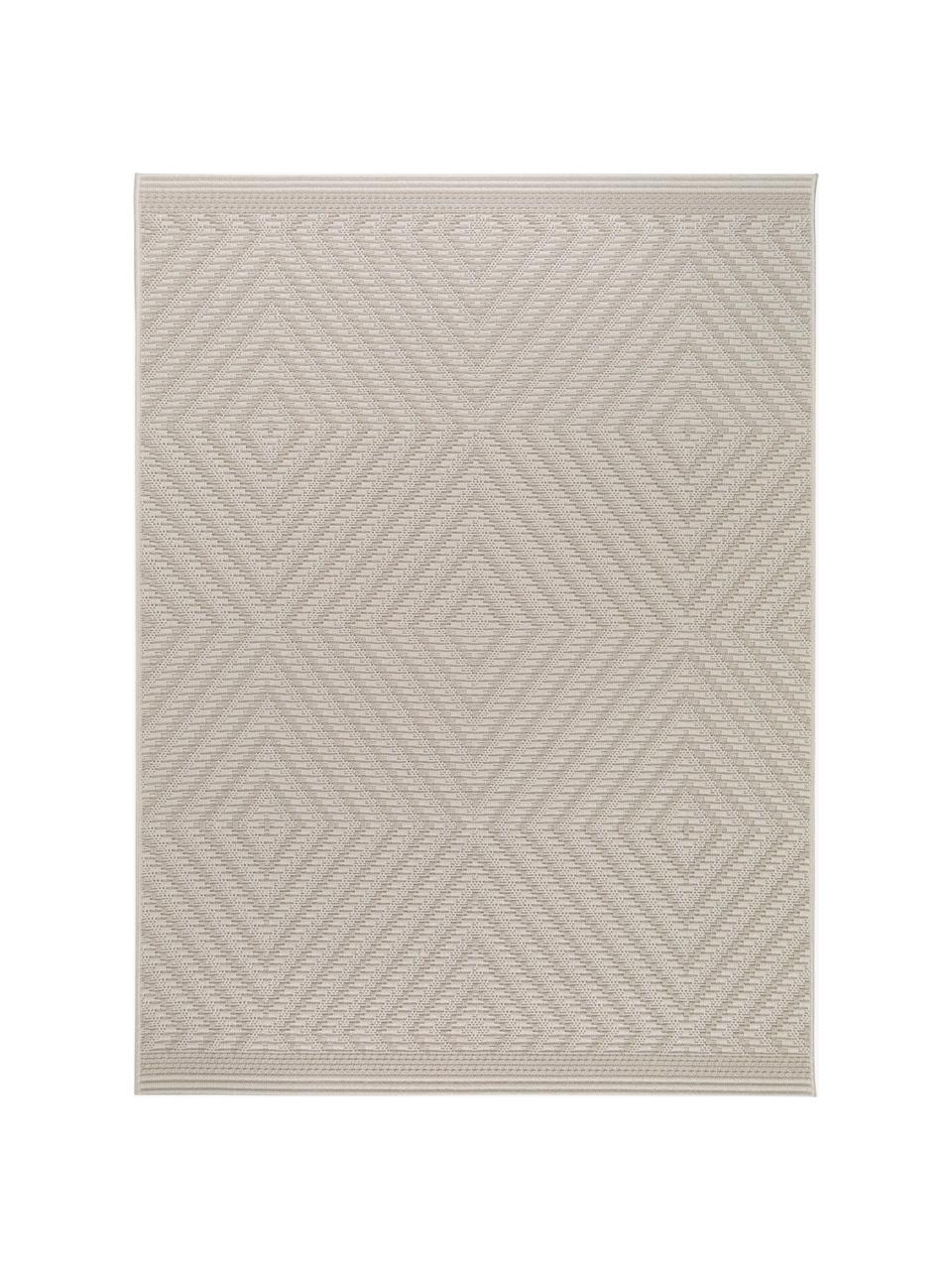 Tappeto da interno-esterno Naoto, 100% polipropilene, Bianco latte, beige chiaro, Larg. 140 x Lung. 200 cm (taglia S)