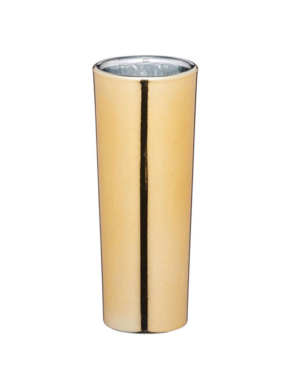 Vasos chupito Bar Craft, 4 uds., Vidrio recubierto, Dorado, Ø 4 x Al 10 cm