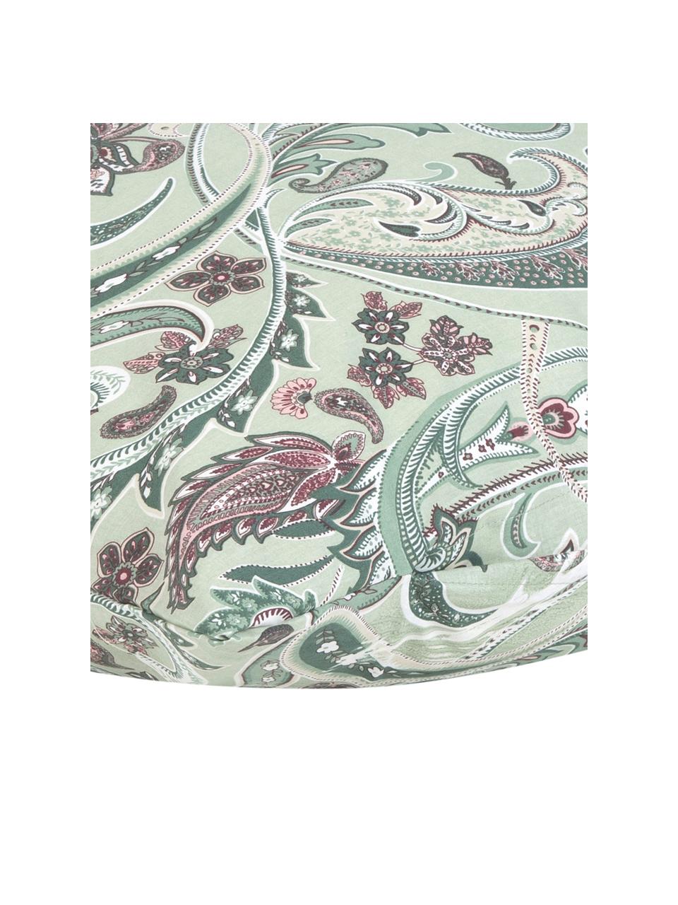 Baumwoll-Kopfkissenbezüge Liana in Grün mit Paisley-Muster, 2 Stück, Webart: Renforcé Fadendichte 144 , Grün, Mehrfarbig, B 40 x L 80 cm