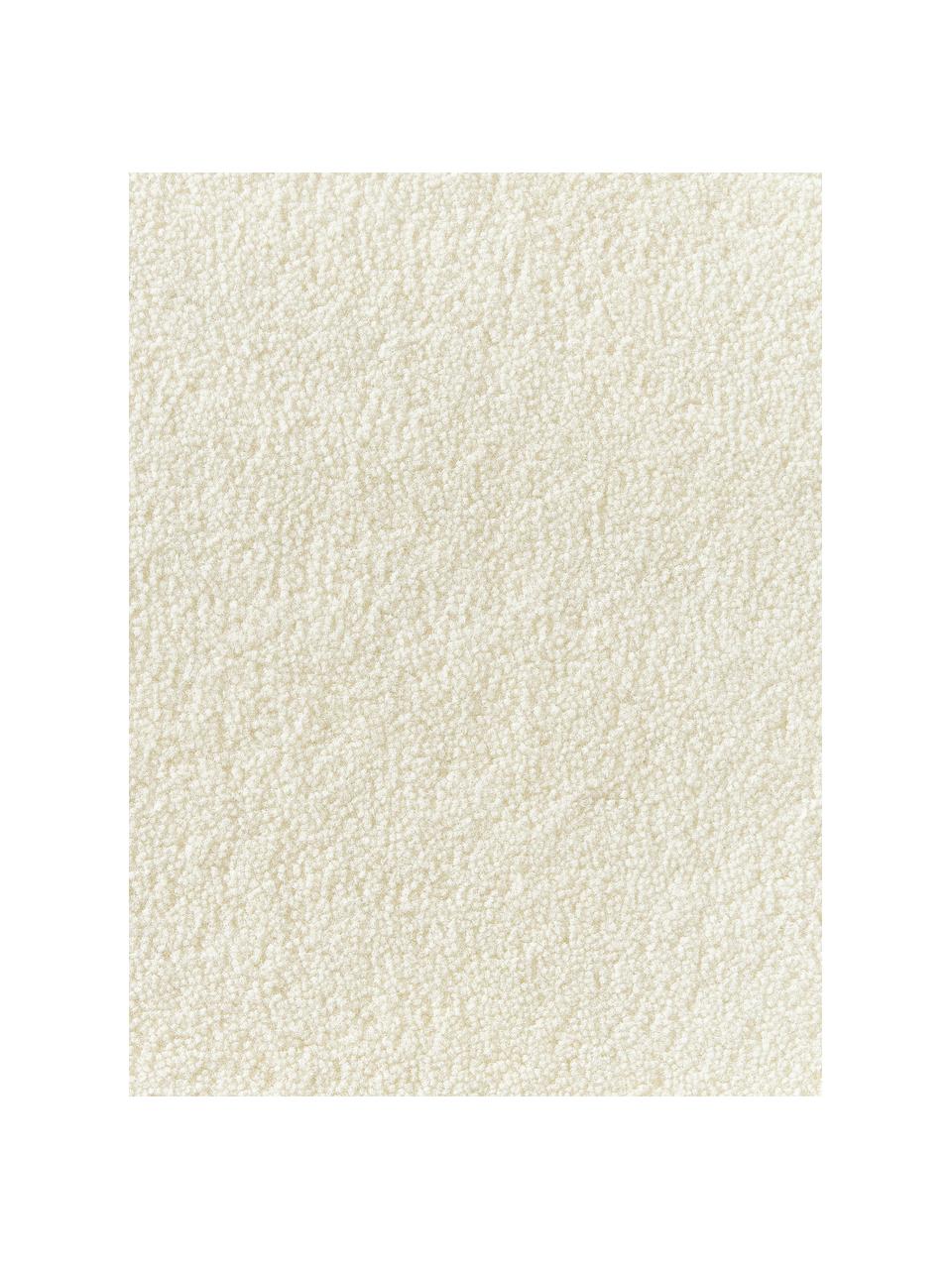 Alfombra redonda artesanal de lana Ezra, Parte superior: 100% lana con certificado, Reverso: 70% algodón, 30% poliéste, Blanco crema, Ø 150 cm (Tamaño M)