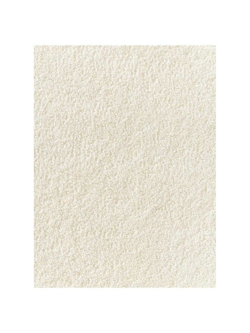 Tapis rond à poils ras en laine tufté main Jadie, Blanc crème, Ø 150 cm (taille M)