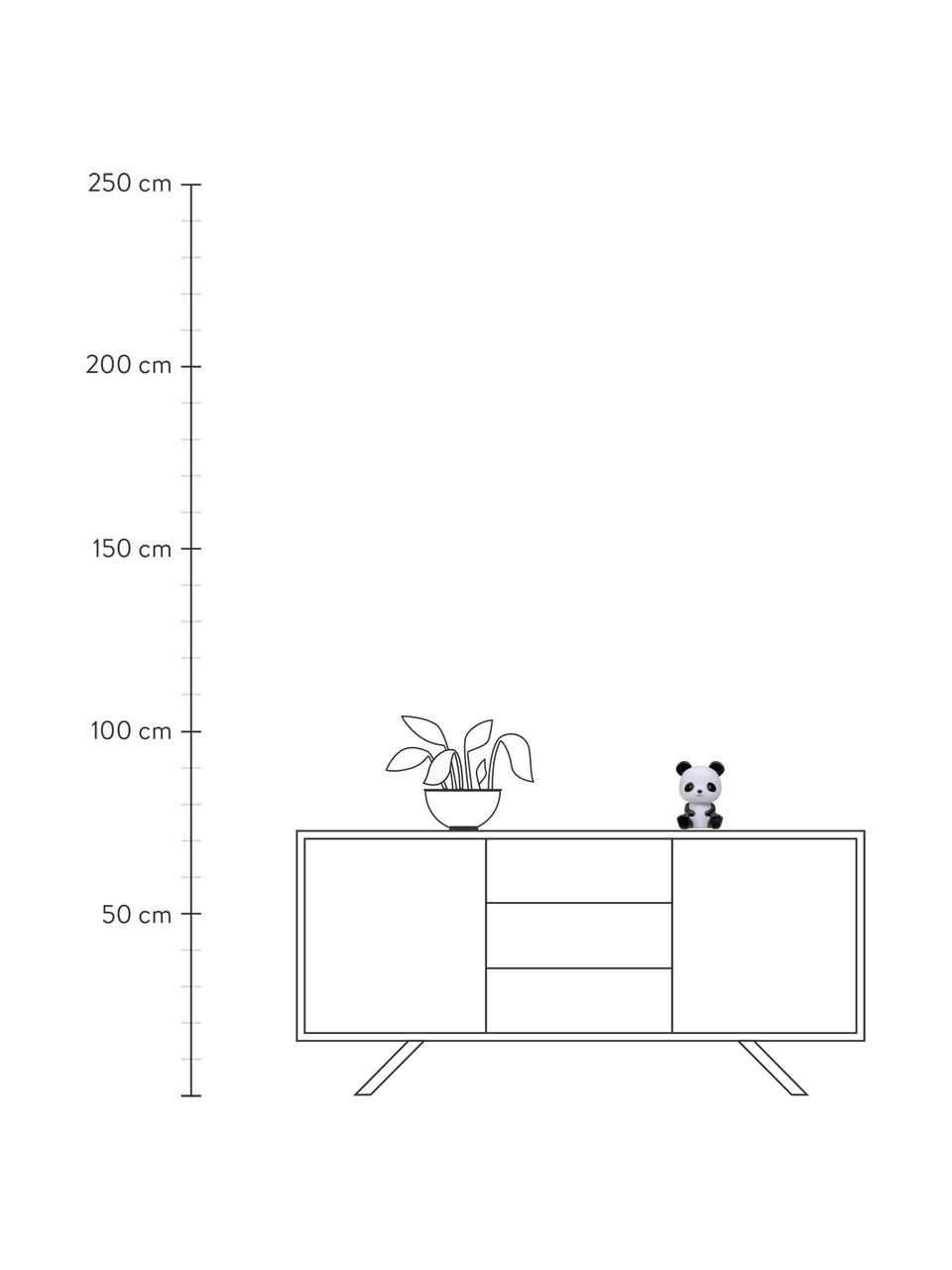 LED lichtobject Panda, Kunststof, BPA-, lood- en ftalaatvrij., Wit, zwart, B 12 x H 19 cm