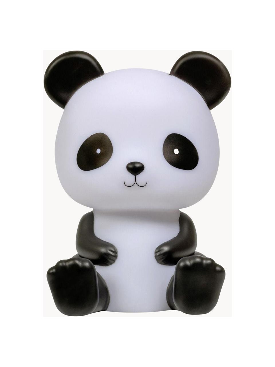 LED lichtobject Panda, Kunststof, BPA-, lood- en ftalaatvrij., Wit, zwart, B 12 x H 19 cm