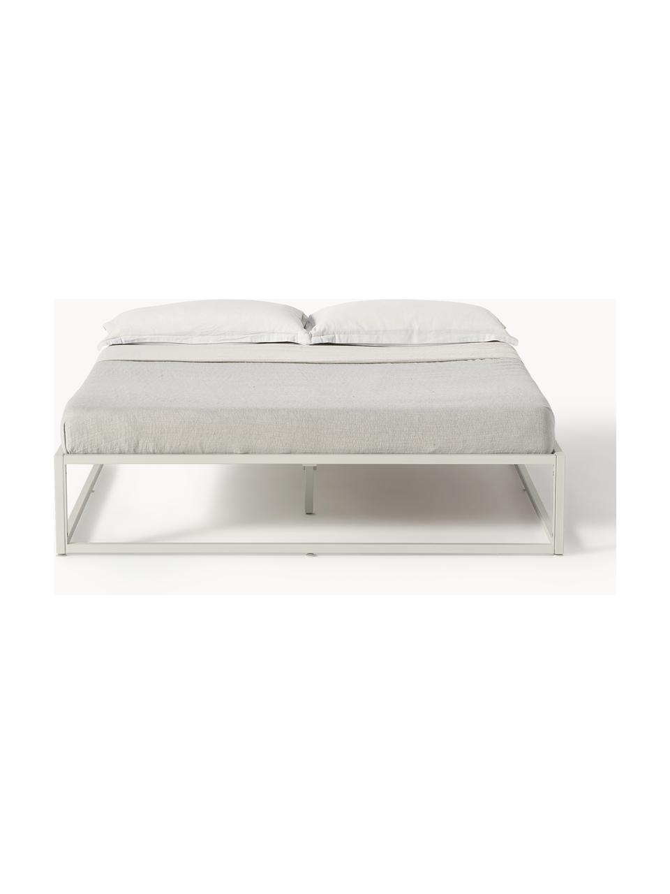 Letto in metallo Neptun, Metallo verniciato a polvere, Beige chiaro, Larg. 180 x Lung. 200 cm