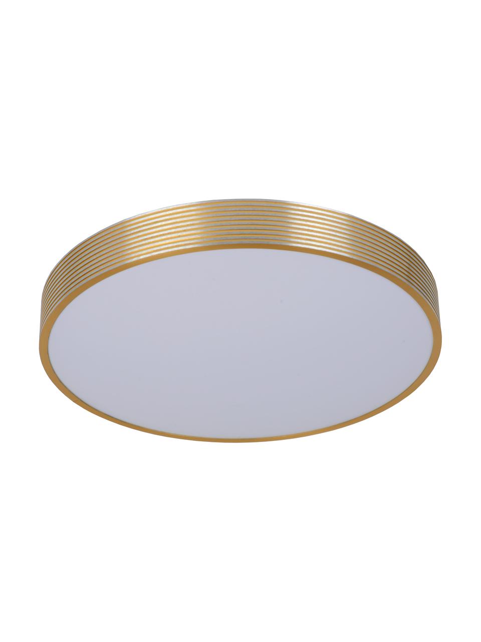 LED-Deckenleuchte Malin aus Metall, Lampenschirm: Metall, Diffusorscheibe: Acryl, Goldfarben, Weiß, Ø 39 x H 7 cm