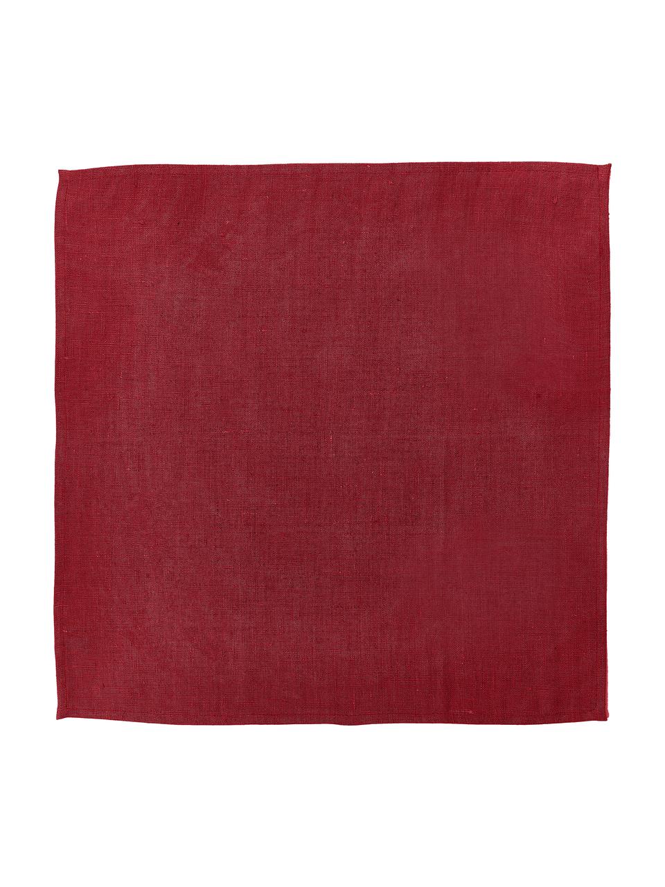 Tovagliolo in lino rosso Heddie 2 pz, 100% lino, Rosso, Larg. 45 x Lung. 45 cm