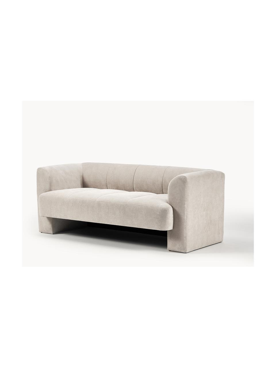 Sofa Bobi (2-osobowa), Tapicerka: 88% poliester, 12% nylon , Stelaż: lite drewno sosnowe Ten p, Kremowobiała tkanina, S 178 x G 82 cm