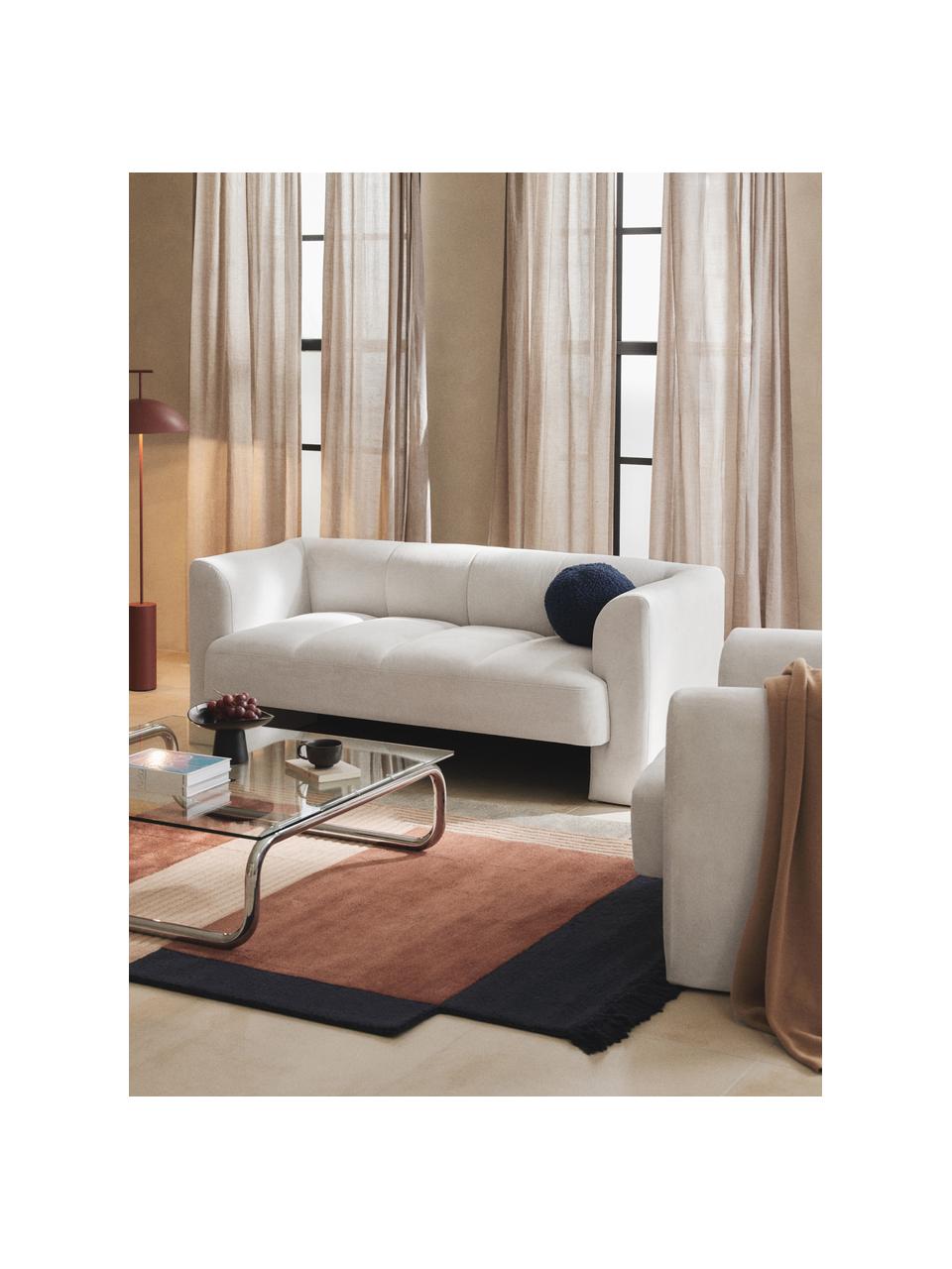 Sofa Bobi (2-Sitzer), Bezug: 88 % Polyester, 12 % Nylo, Gestell: Massives Kiefernholz (FSC, Webstoff Cremeweiss, B 178 x T 82 cm