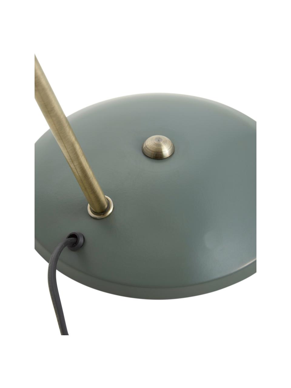Lampa biurkowa Hood, Zielony, odcienie mosiądzu, S 20 x W 38 cm