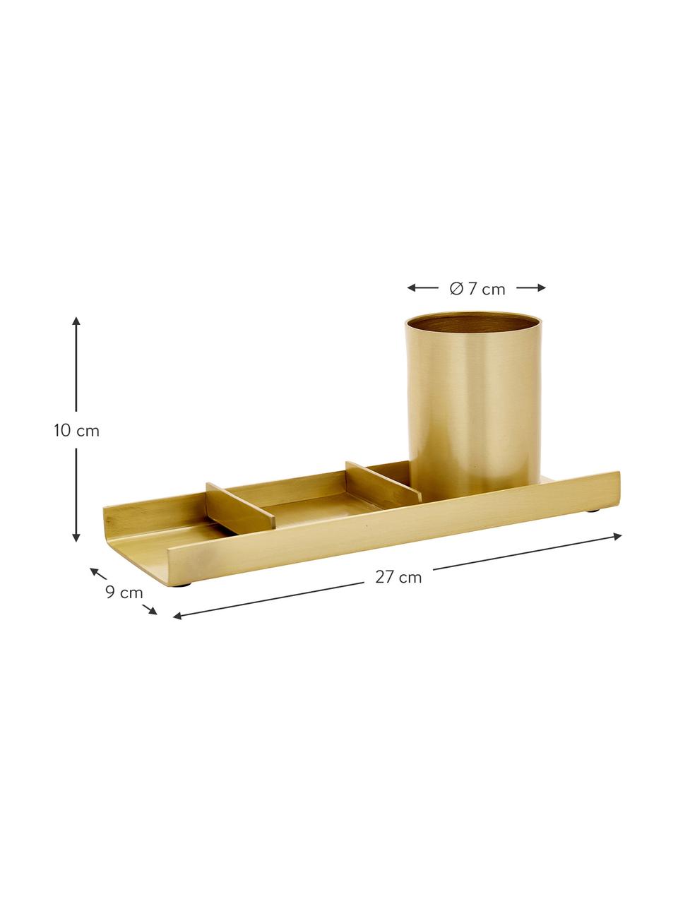 Kancelársky organizér, 3 diely, Kov, Odtiene zlatej, Š 27 x V 10 cm