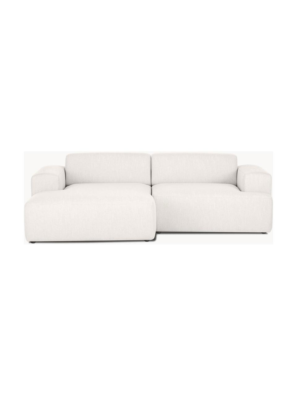 Sofá rinconera Melva (3 plazas), Tapizado: 100% poliéster Alta resis, Estructura: madera de pino maciza, ce, Patas: plástico, Tejido Off White, An 239 x F 143 cm, chaise longue izquierda