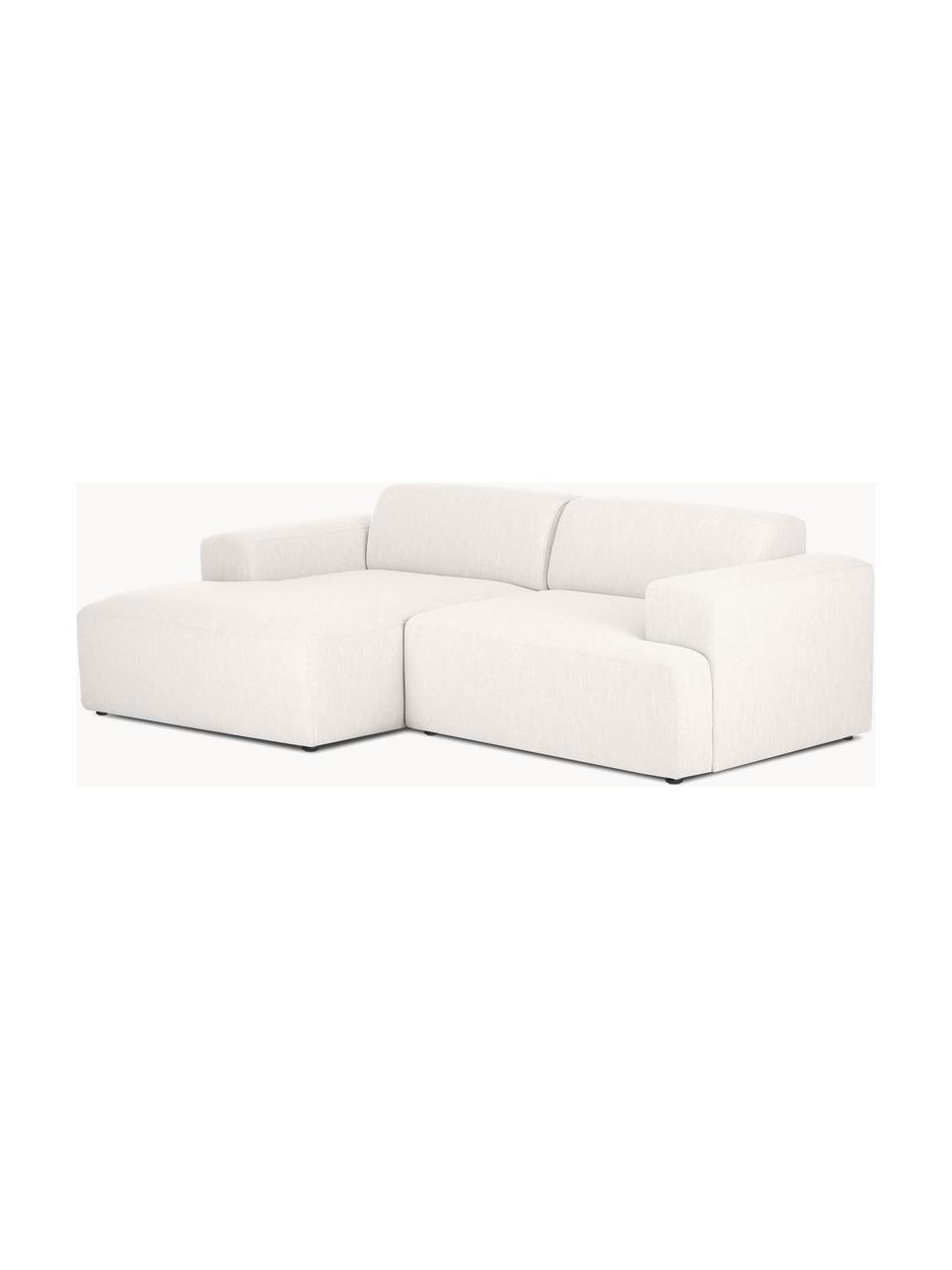 Ecksofa Melva (3-Sitzer), Bezug: 100% Polyester Der hochwe, Gestell: Massives Kiefernholz, Spa, Webstoff Greige, B 239 x T 143 cm, Eckteil links