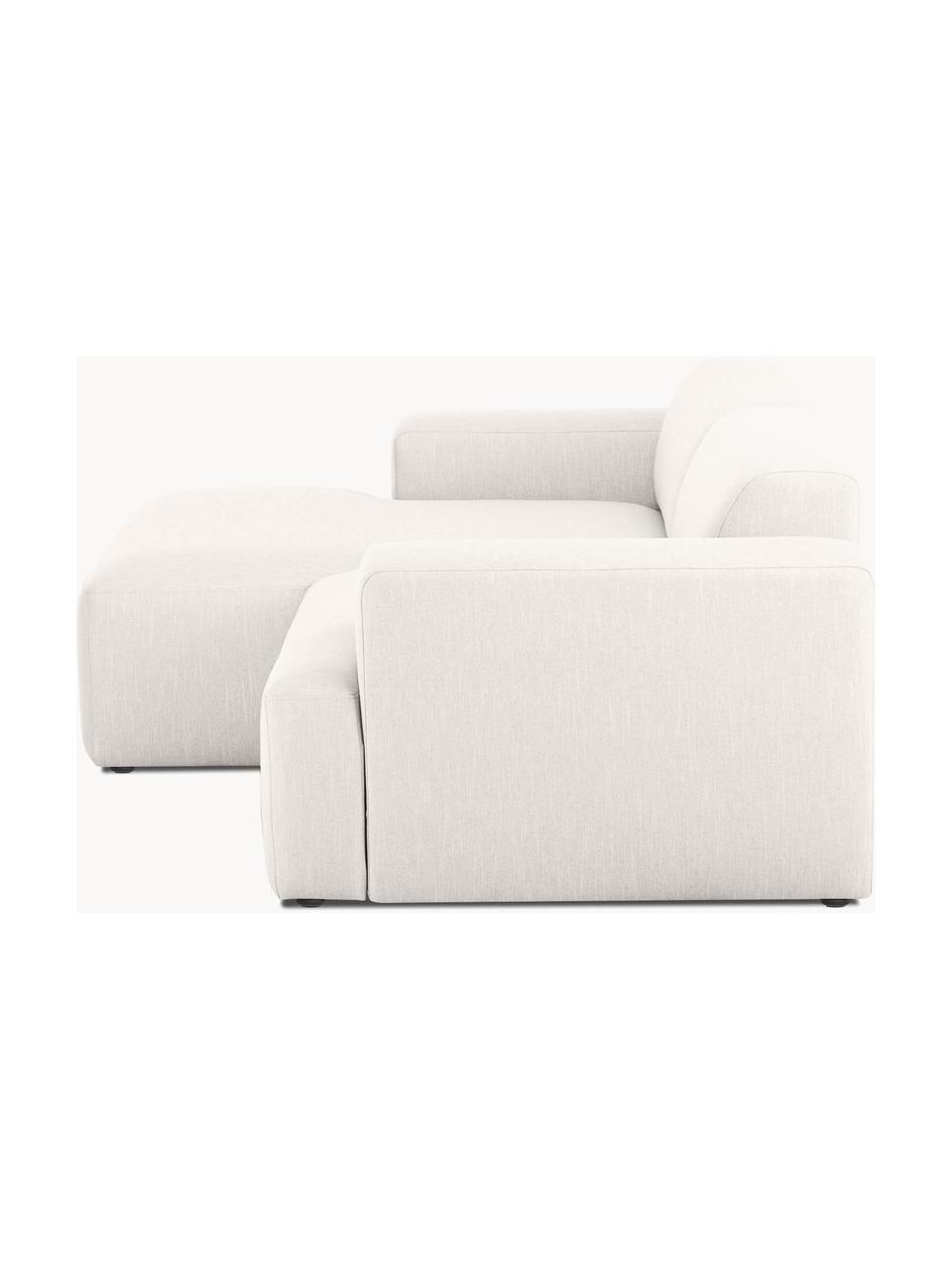 Ecksofa Melva (3-Sitzer), Bezug: 100% Polyester Der hochwe, Gestell: Massives Kiefernholz, Spa, Webstoff Greige, B 239 x T 143 cm, Eckteil links