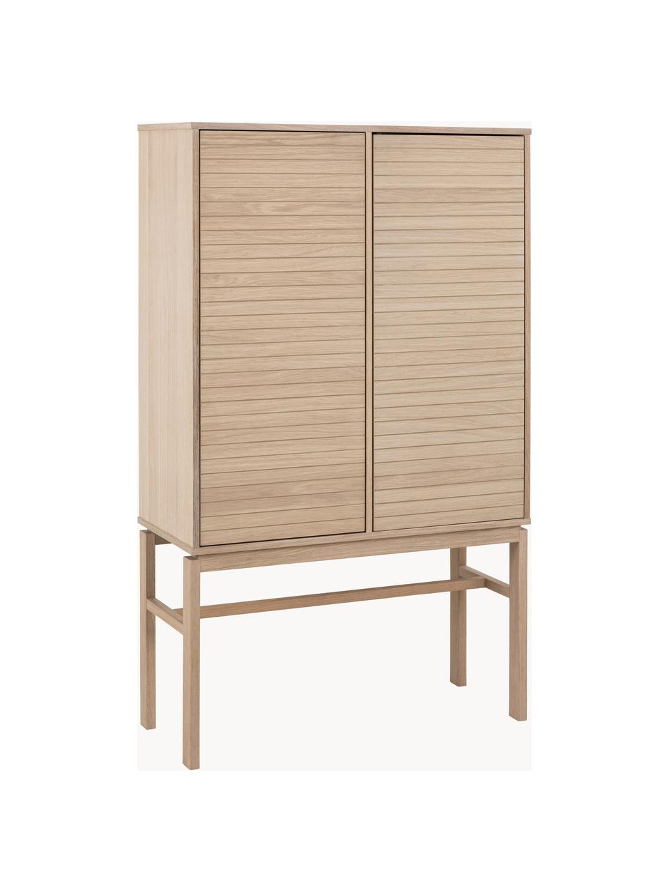 Chiffonnier de madera Linley, Chapa de roble, Madera de roble, An 91 x Al 150 cm