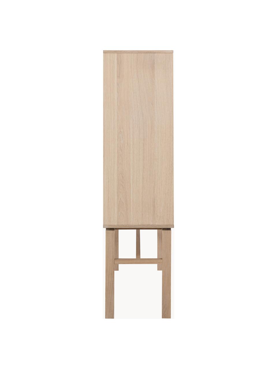 Chiffonnier de madera Linley, Chapa de roble, Madera de roble, An 91 x Al 150 cm