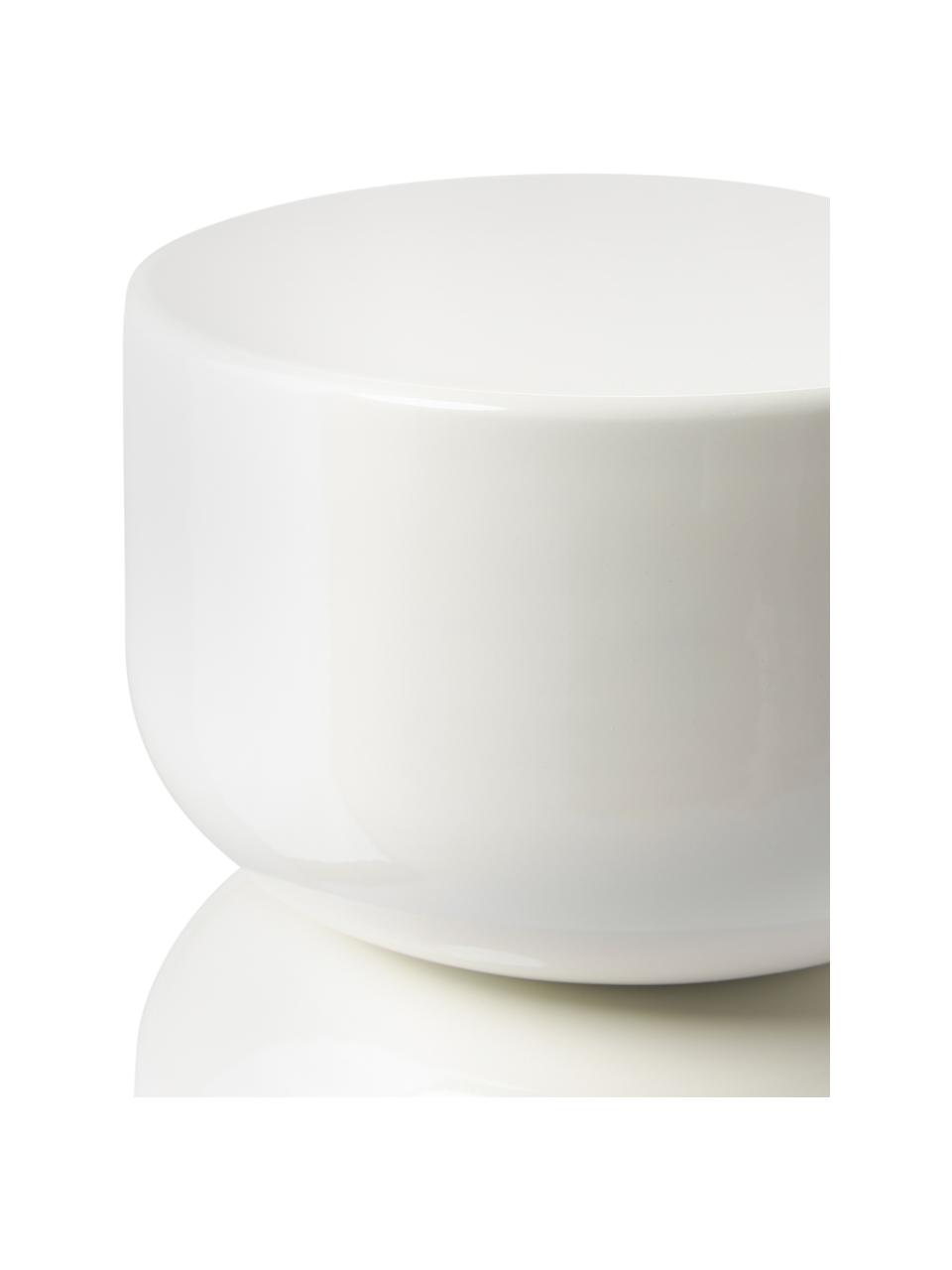 Table d'appoint ronde Amina, Métal, revêtement par poudre, Blanc crème, brillant, Ø 28 x haut. 54 cm