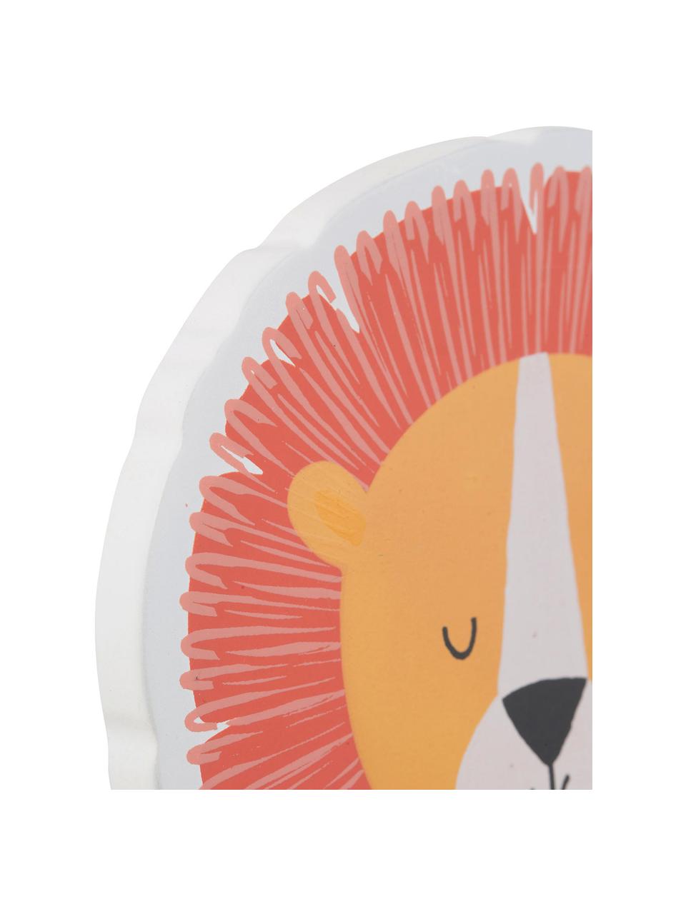 Set 3 ganci da parete in legno Animal, Colorato, dorato, Larg. 12 x Alt. 20 cm