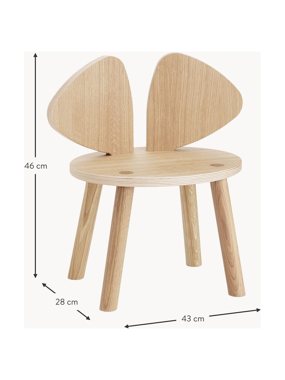 Holz-Kinderstuhl Mouse, Eichenholzfurnier

Dieses Produkt wird aus nachhaltig gewonnenem, FSC®-zertifiziertem Holz gefertigt., Eichenholz, B 43 x T 28 cm