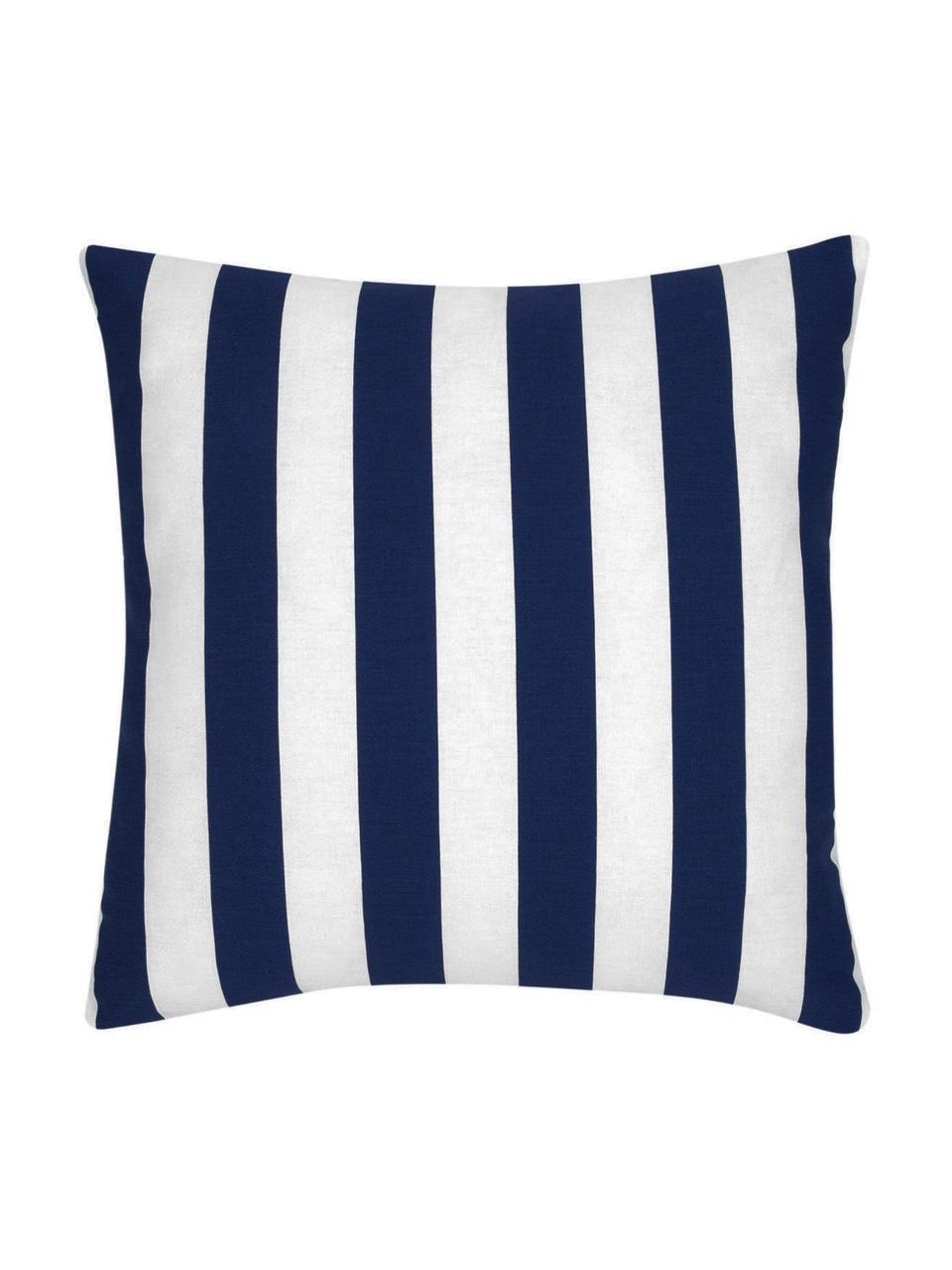 Gestreepte kussenhoes Timon, 100% katoen, Blauw, B 40 x L 40 cm