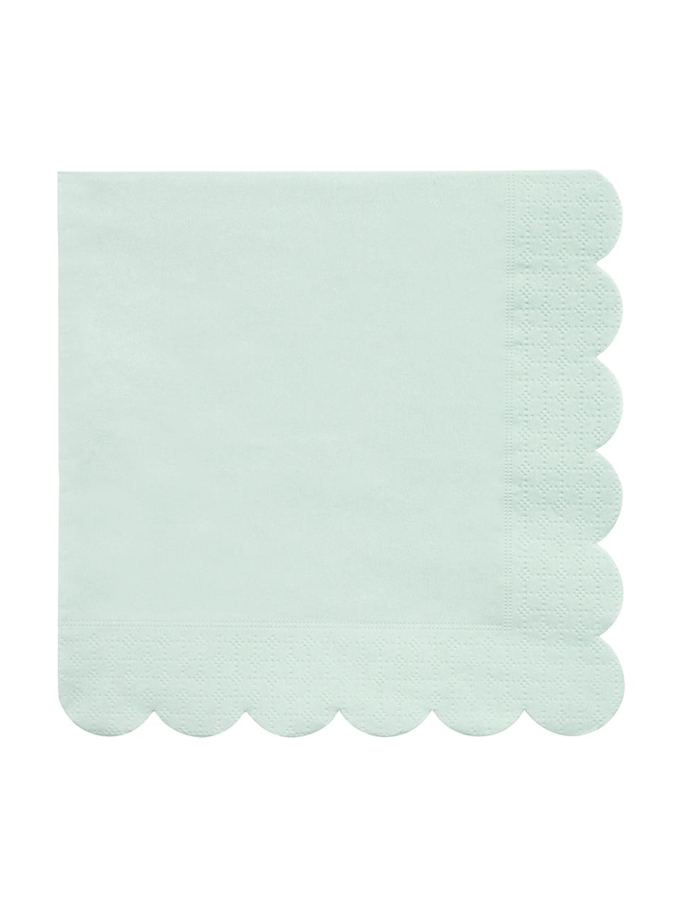 Papieren servetten Simply Eco, 20 stuks, Papier, Mintgroen, 33 x 33 cm