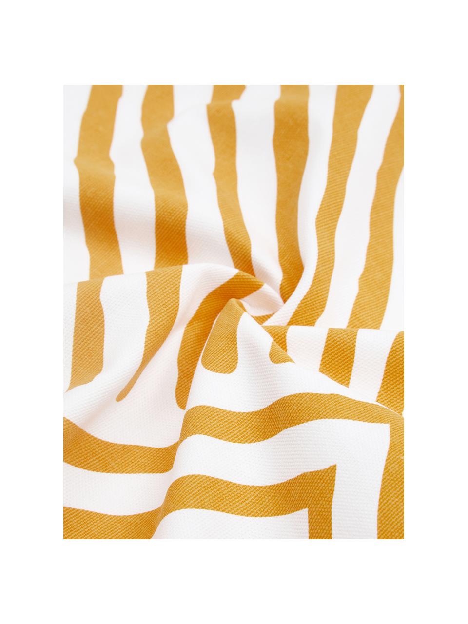 Housse de coussin 40x40 jaune Mia, Orange, blanc