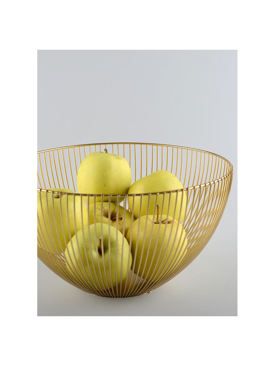 Panier de rangement Conic, Métal, enduit, Couleur laiton, Ø 25 x haut. 14 cm
