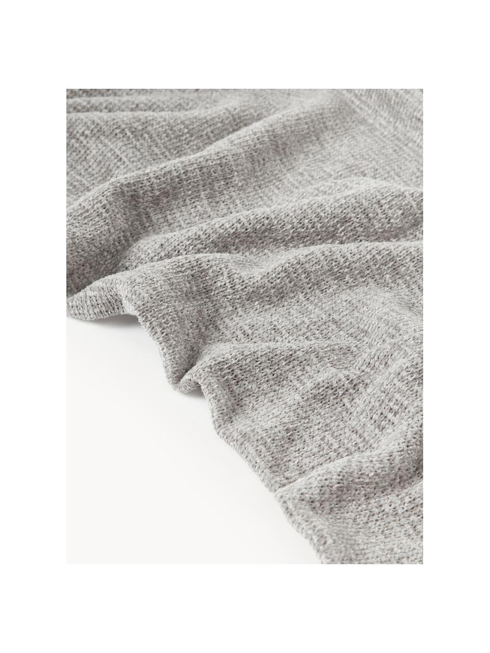 Ženilková deka Demi, 100 %  bavlna, Svetlosivá, krémovobiela, Š 130 x D 170 cm