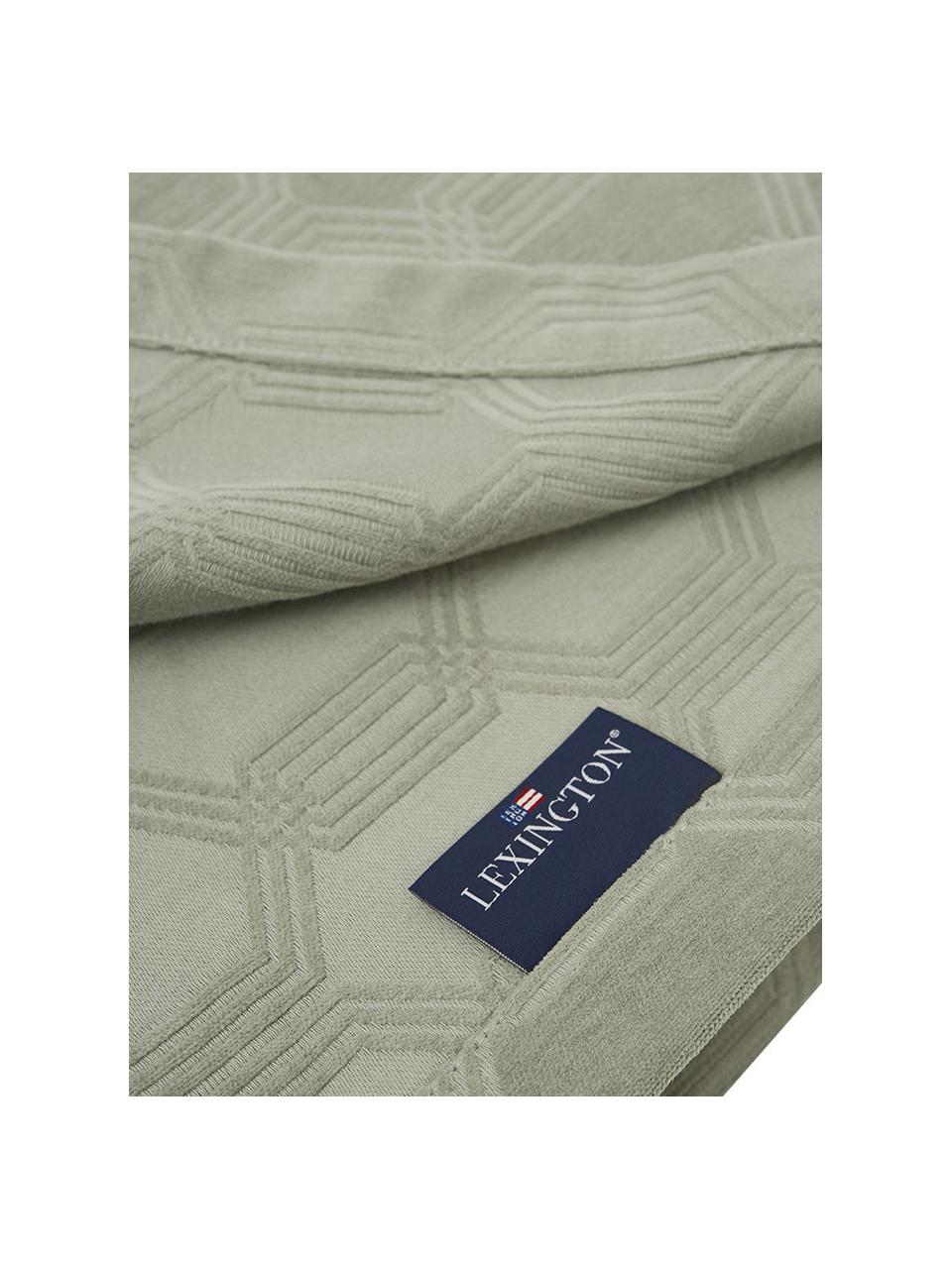 Fluwelen bedsprei Jacky in saliegroen, Weeftechniek: jacquard, Saliegroen, 160 x 240 cm