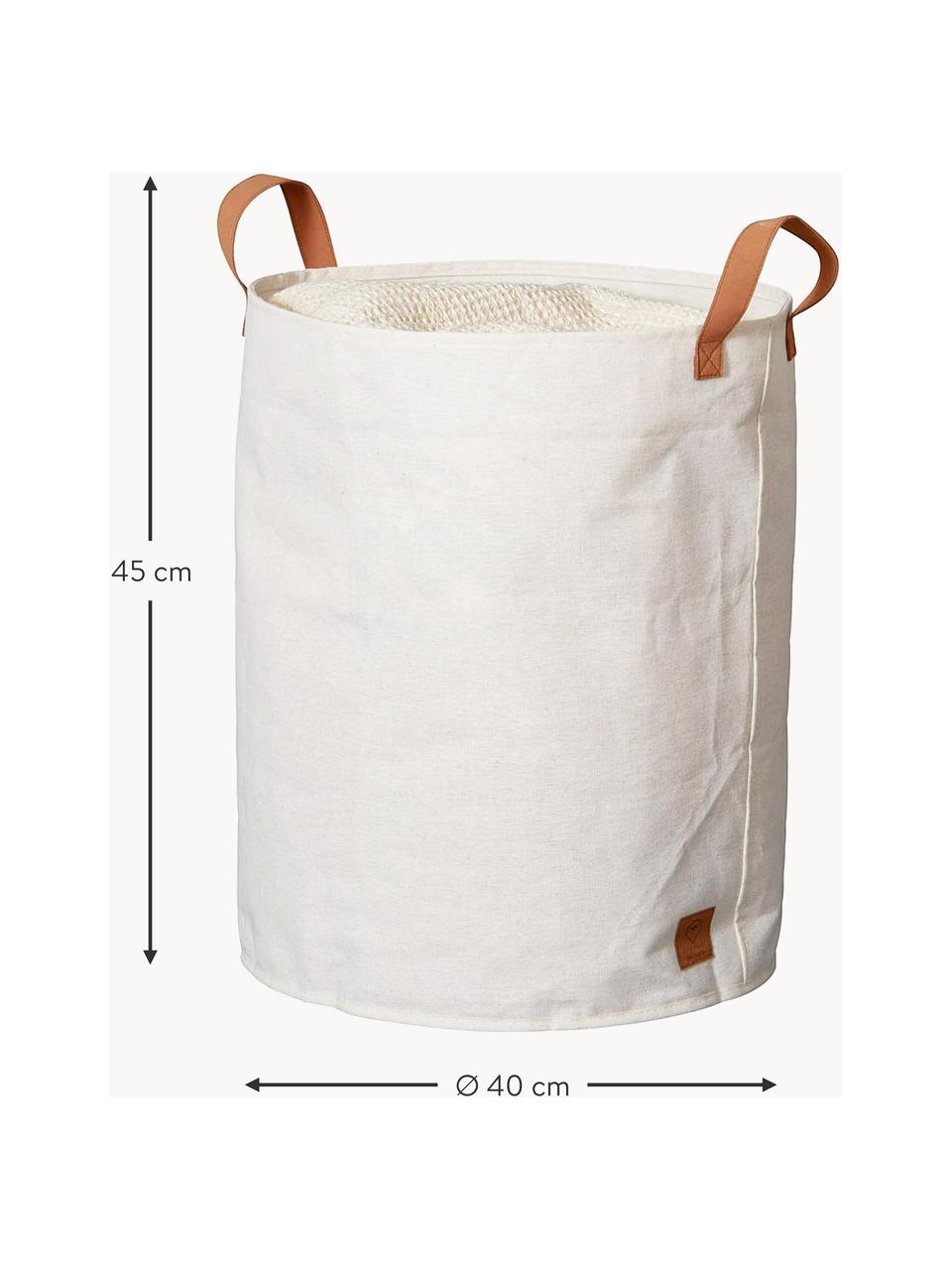 Boîte de rangement Premium, Beige clair, brun, Ø 40 x haut. 45 cm