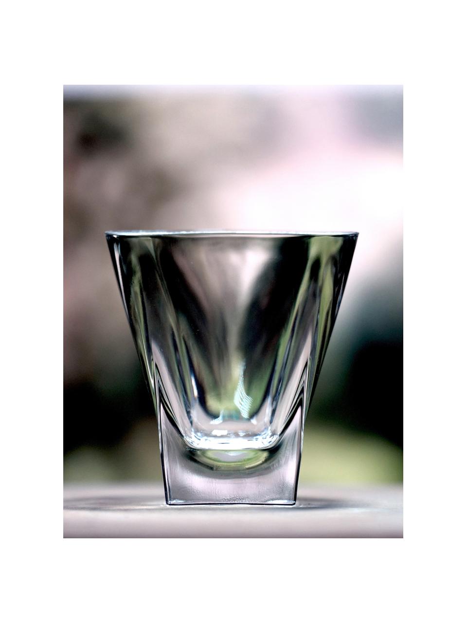 Set van 6 waterglazen Fusion met relief, Glas, Transparant, Ø 9 x H 10 cm, 270 ml