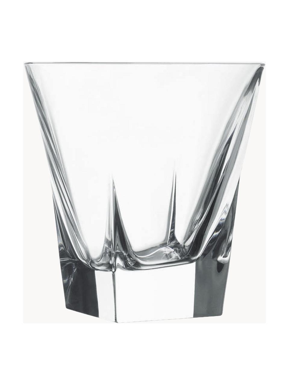Vasos con relive Fusion, 6 uds., Vidrio, Transparente, Ø 9 x Al 10 cm, 270 ml