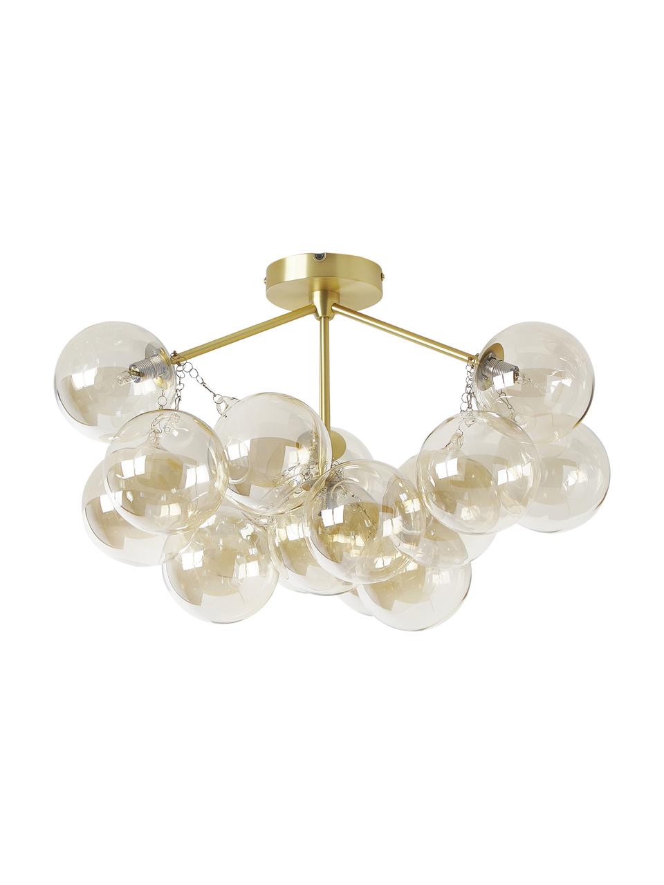 Plafonnier boules de verre Bubbles, Couleur dorée, Ø 60 x haut. 36 cm