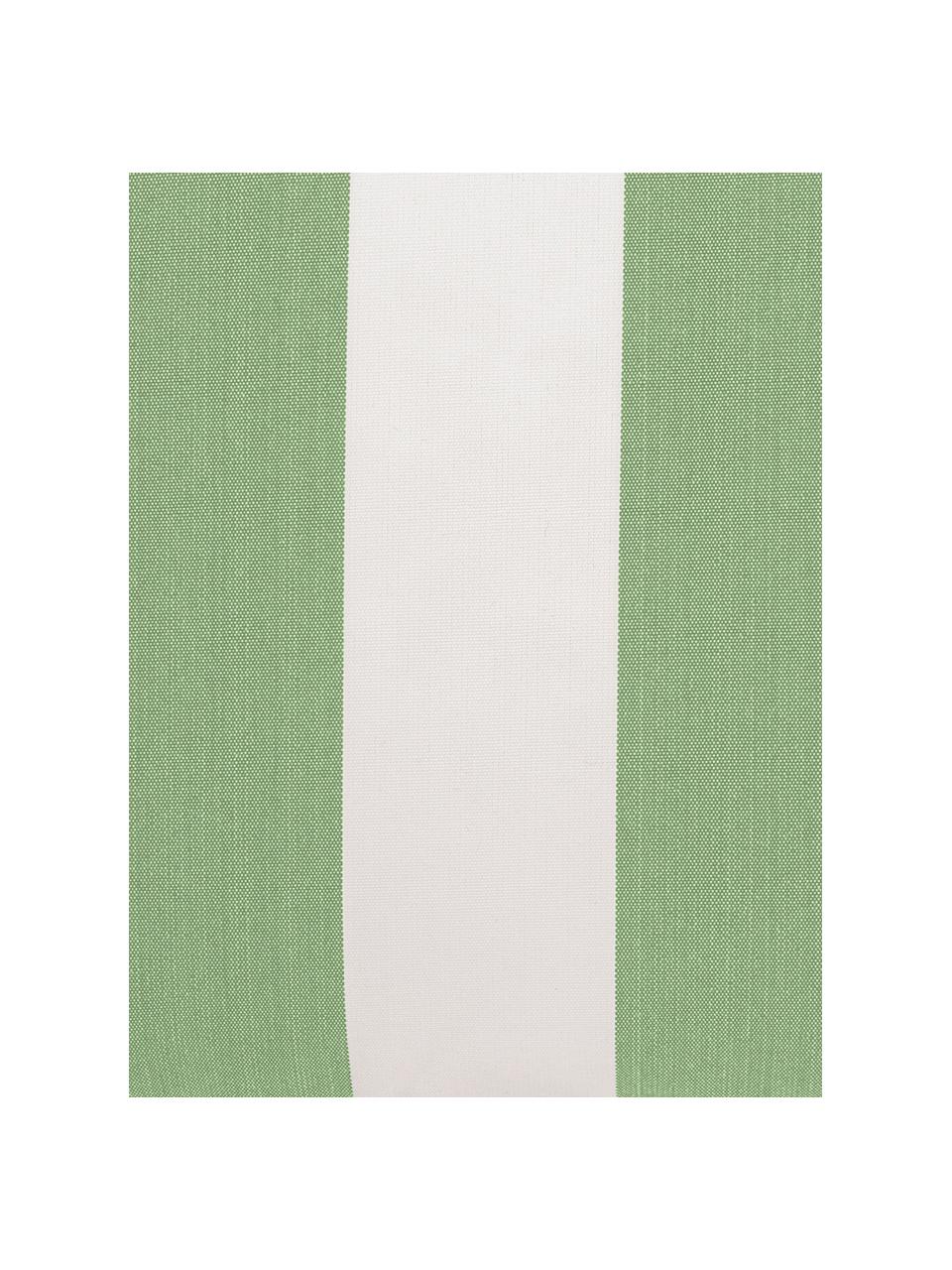 Funda de cojín para exterior Santorin, 100% polipropileno, Teflon® recubierto, Verde, blanco, An 40 x L 40 cm