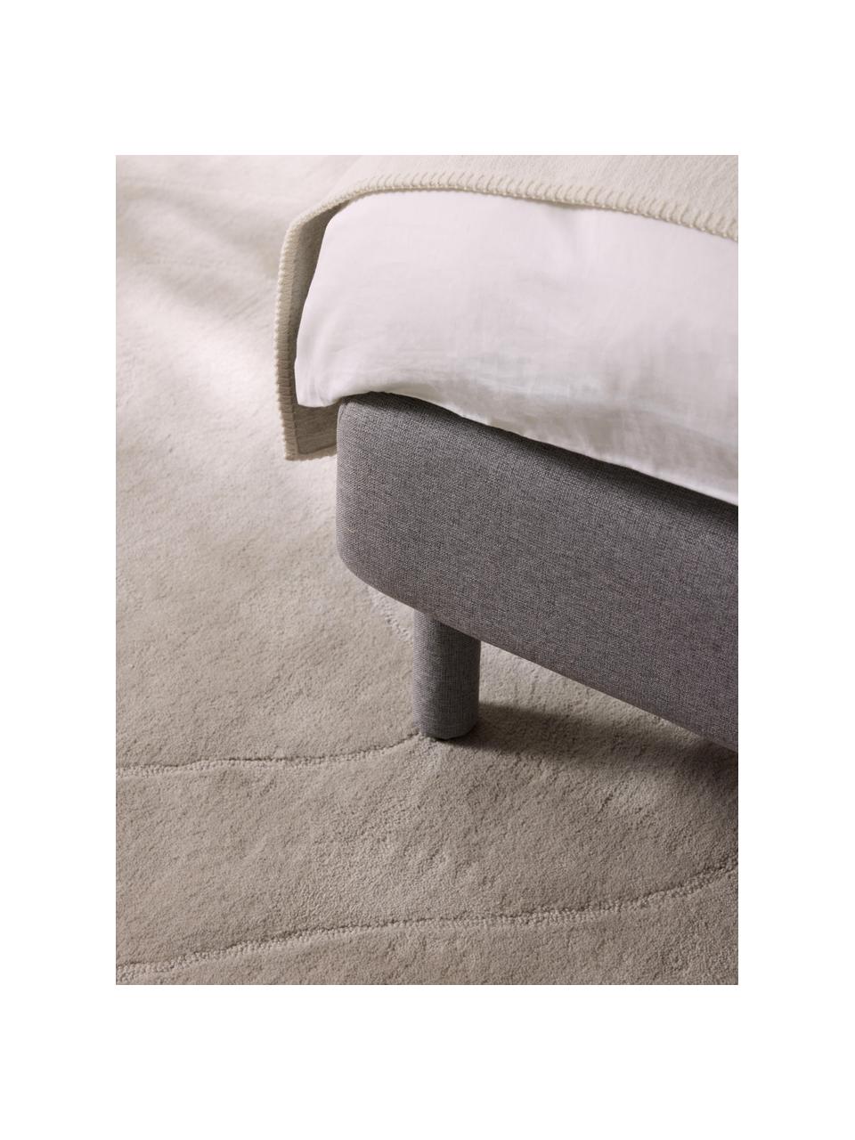 Gestoffeerd bed Luma, Bekleding: 100% polyester Met 40.000, Frame: multiplex, FSC-gecertific, Poten: metaal, polyester, Geweven stof grijs, B 140 x L 200 cm