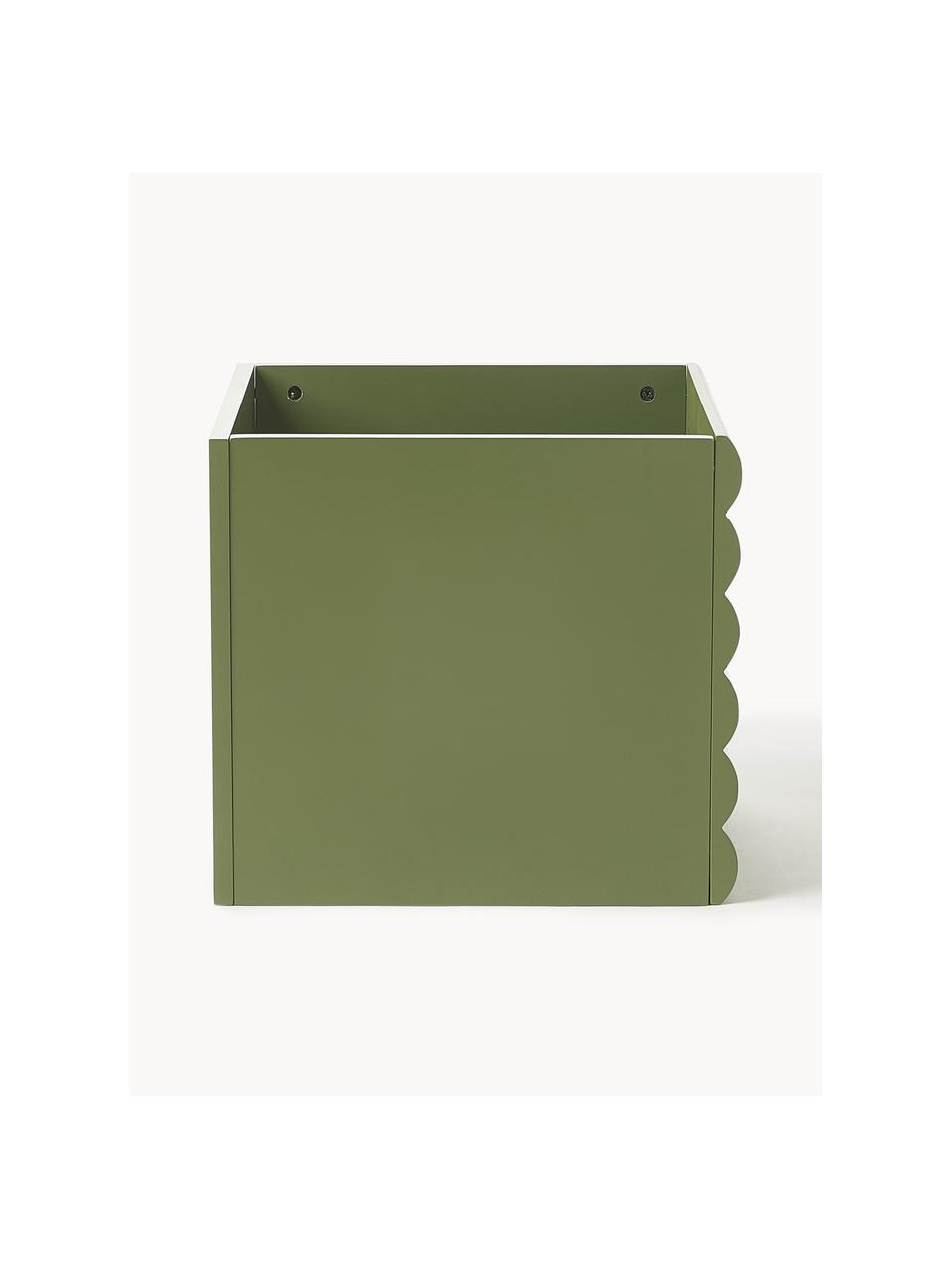 Caja Ina, Tablero de fibras de densidad media (MDF) con certificado FSC, Verde oscuro, An 32 x F 32 cm