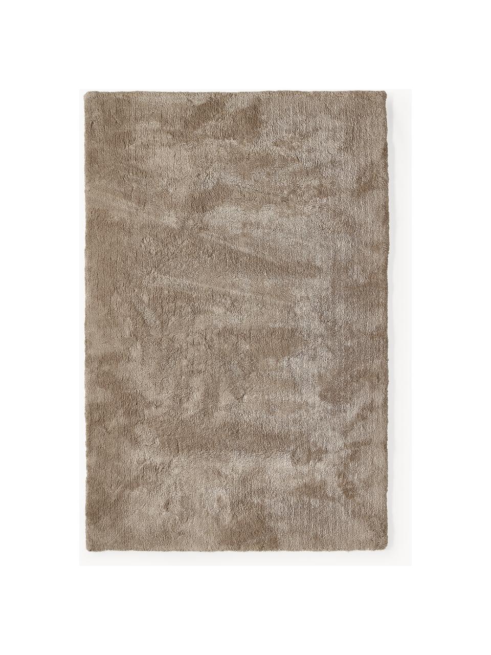 Puszysty dywan z długim włosiem Leighton, Mikrofibra (100% poliester z certyfikatem GRS), Brązowy, S 80 x D 150 cm (Rozmiar XS)
