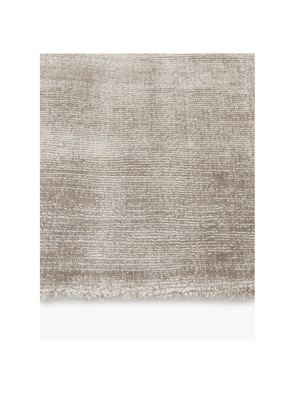Ręcznie tkany chodnik z wiskozy Jane, Greige, S 80 x D 200 cm