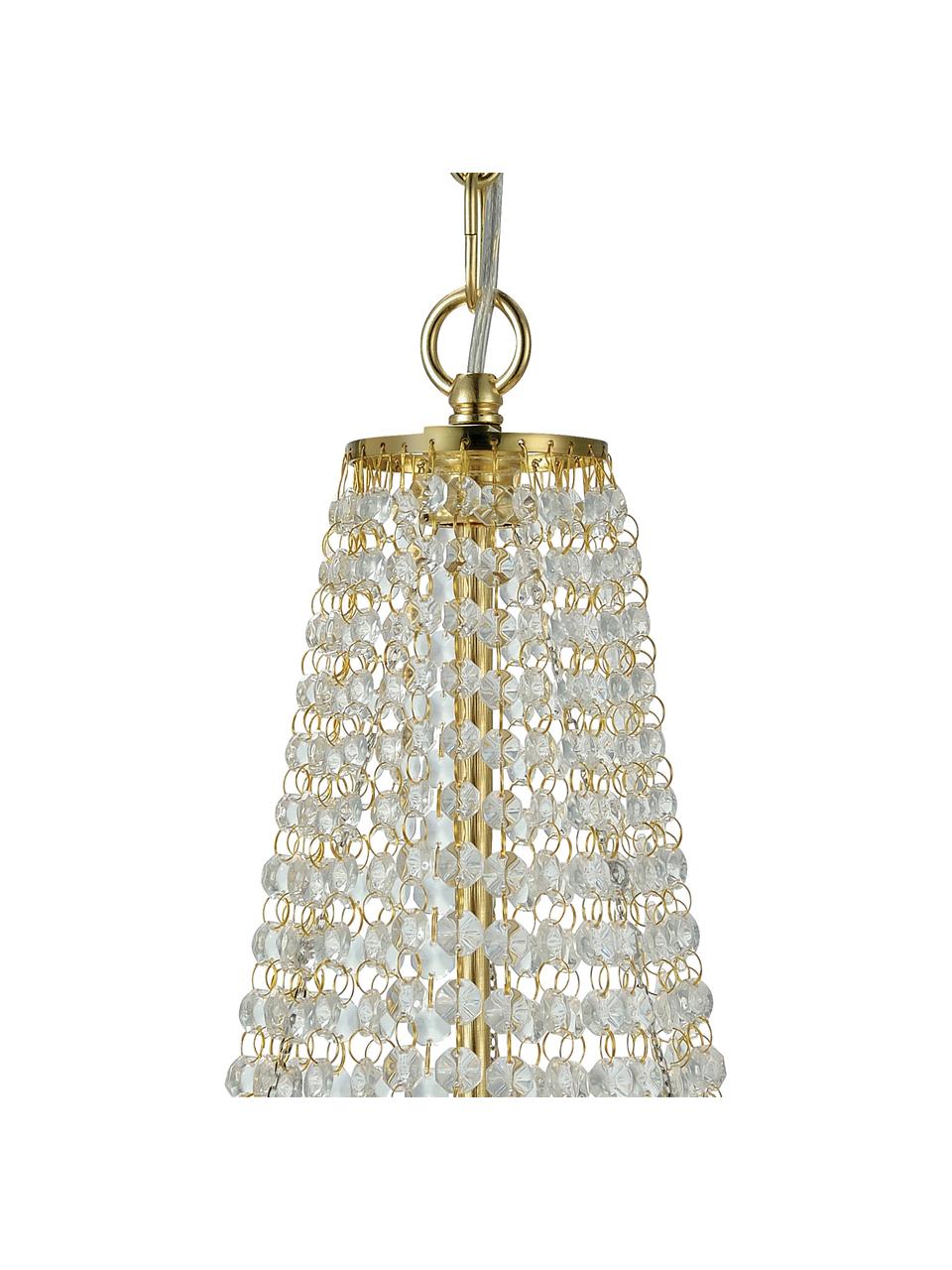 Grand lustre design Gränsö, Couleur dorée, transparent, Ø 40 x haut. 59 cm