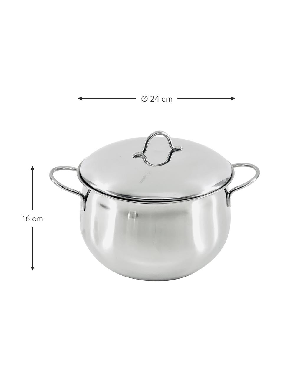 Roestvrijstalen kookpan Pasta, set van 3, Roestvrij staal 18/10, Zilverkleurig, Ø 24 x H 16 cm