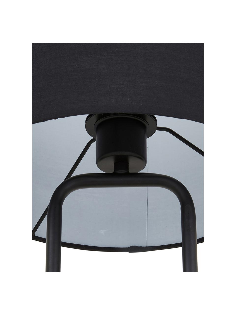 Velká stolní lampa s betonovou podstavou Pipero, Černá, šedá, Ø 28 cm, V 51 cm