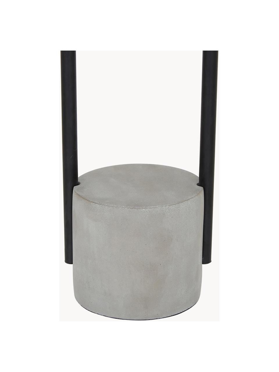 Lampa stołowa z betonową podstawą Pipero, Klosz: czarny Podstawa lampy: czarny, matowy, szary Kabel: czarny, Ø 28 x W 51 cm