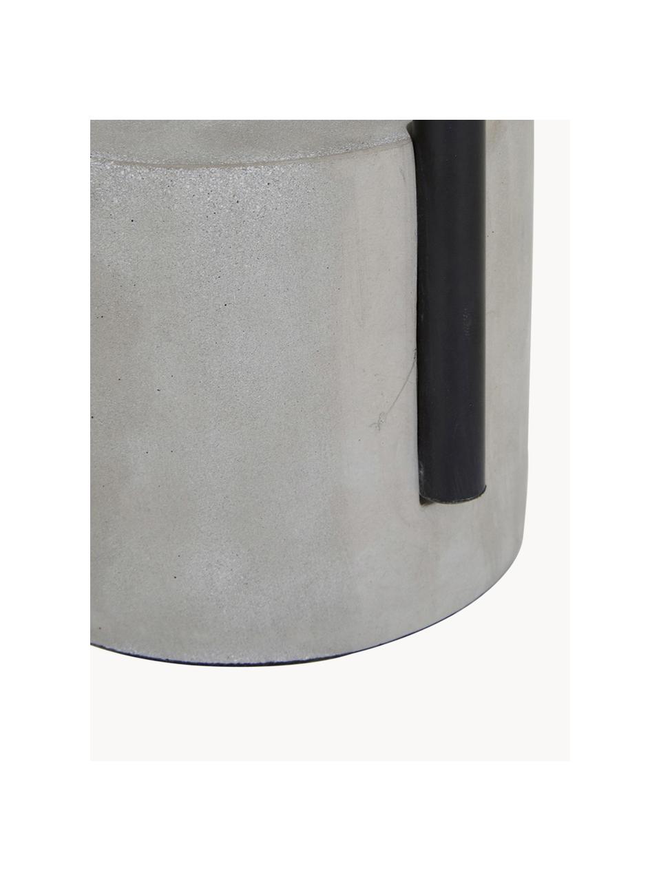 Grande lampe à poser avec pied en béton Pipero, Noir, gris, Ø 28 x haut. 51 cm