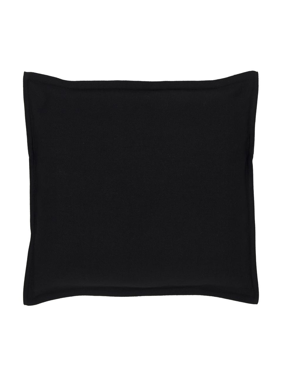 Baumwoll-Kissenhülle Mads in Schwarz, 100% Baumwolle, Schwarz, B 50 x L 50 cm