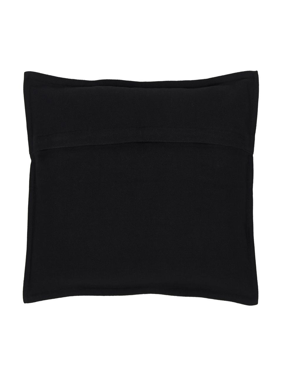 Baumwoll-Kissenhülle Mads in Schwarz, 100% Baumwolle, Schwarz, B 50 x L 50 cm