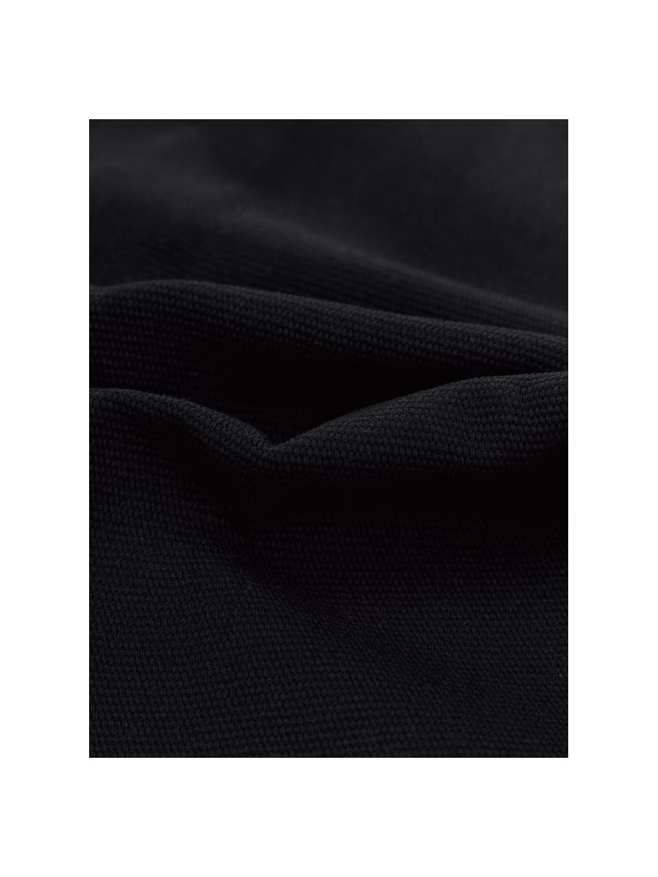 Housse de coussin noire Mads, 100 % coton, Noir, larg. 50 x long. 50 cm