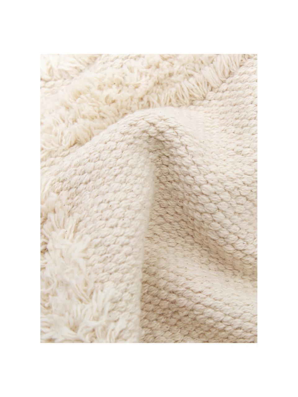 Federa arredo con dettagli trapuntati Yara, 100% cotone, Beige, Larg. 45 x Lung. 45 cm
